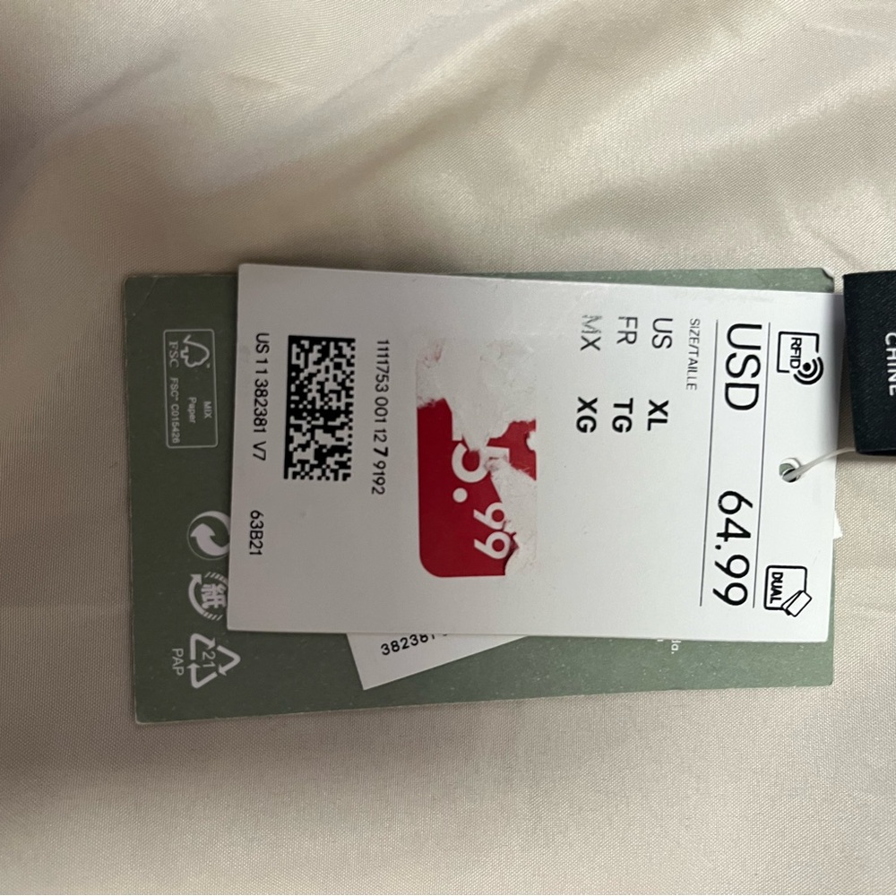 H&M XL Cream Sherpa Jacket NWT - Picture 5 of 6